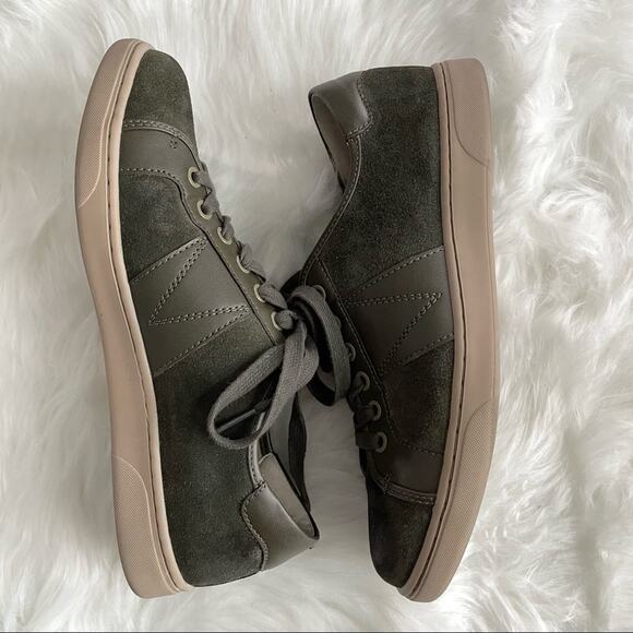 Vionic | Men’s Jerome Casual Sneakers Olive Green Suede Shoes Unisex Flat Size 7 - Picture 3 of 10